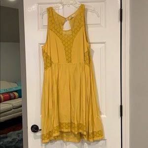 Yellow Anthropologie dress